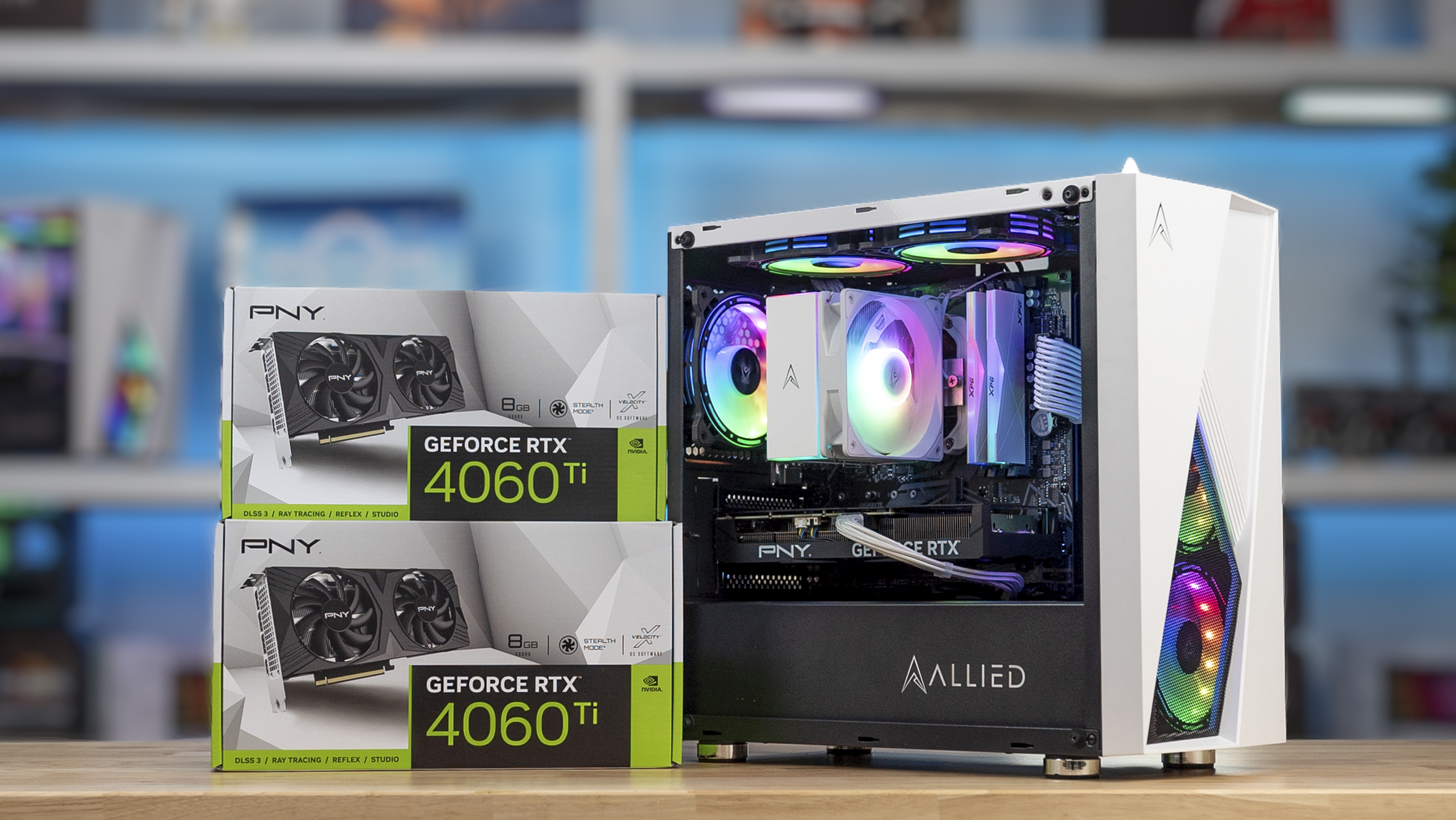 Allied Gaming Ready to Ship Gaming PCs Now Feature GeForce RTX 4060 Ti, GeForce RTX 4060 8GB