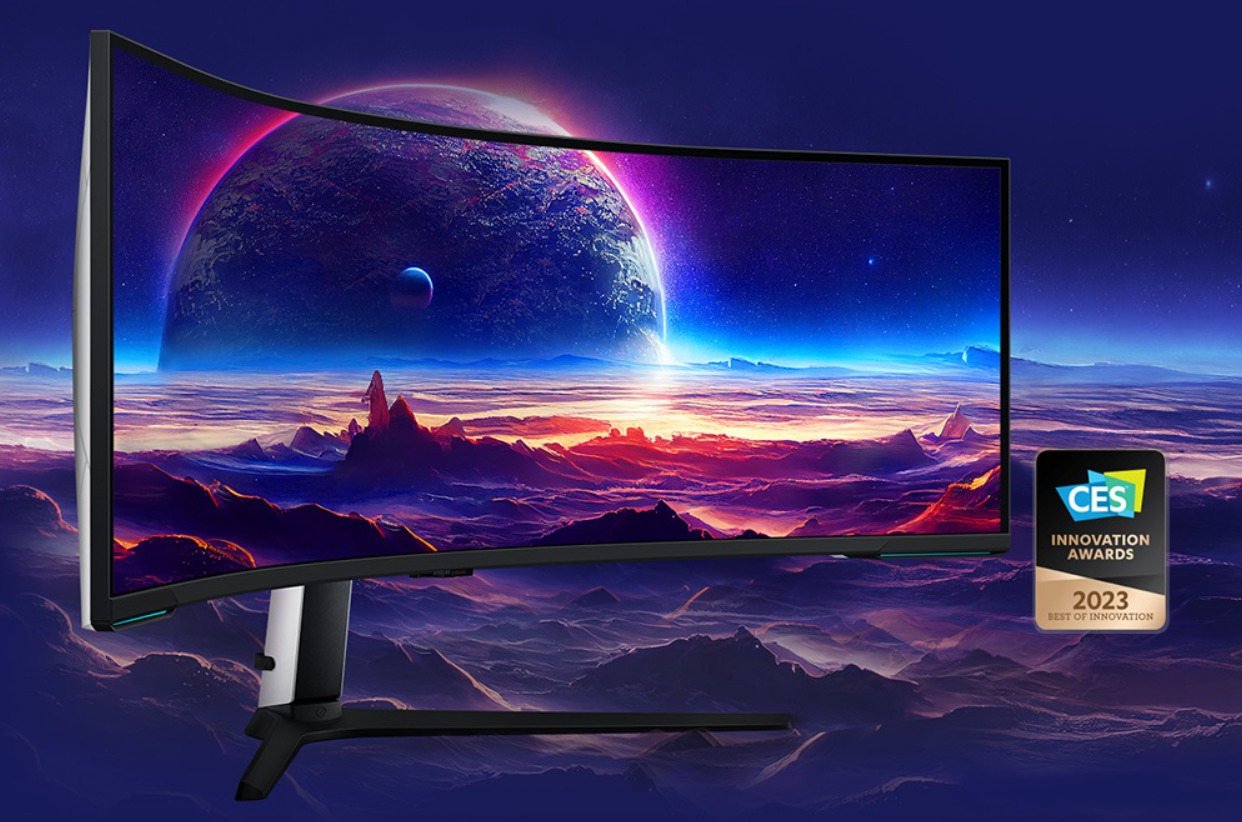 Samsung's new 57-inch Odyssey Neo G9: 7680 x 2160 at 240Hz with DisplayPort 2.1